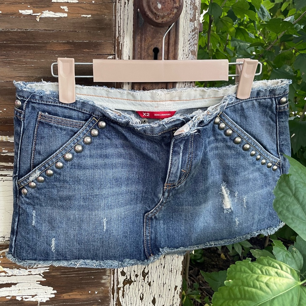Micro Jean skirt